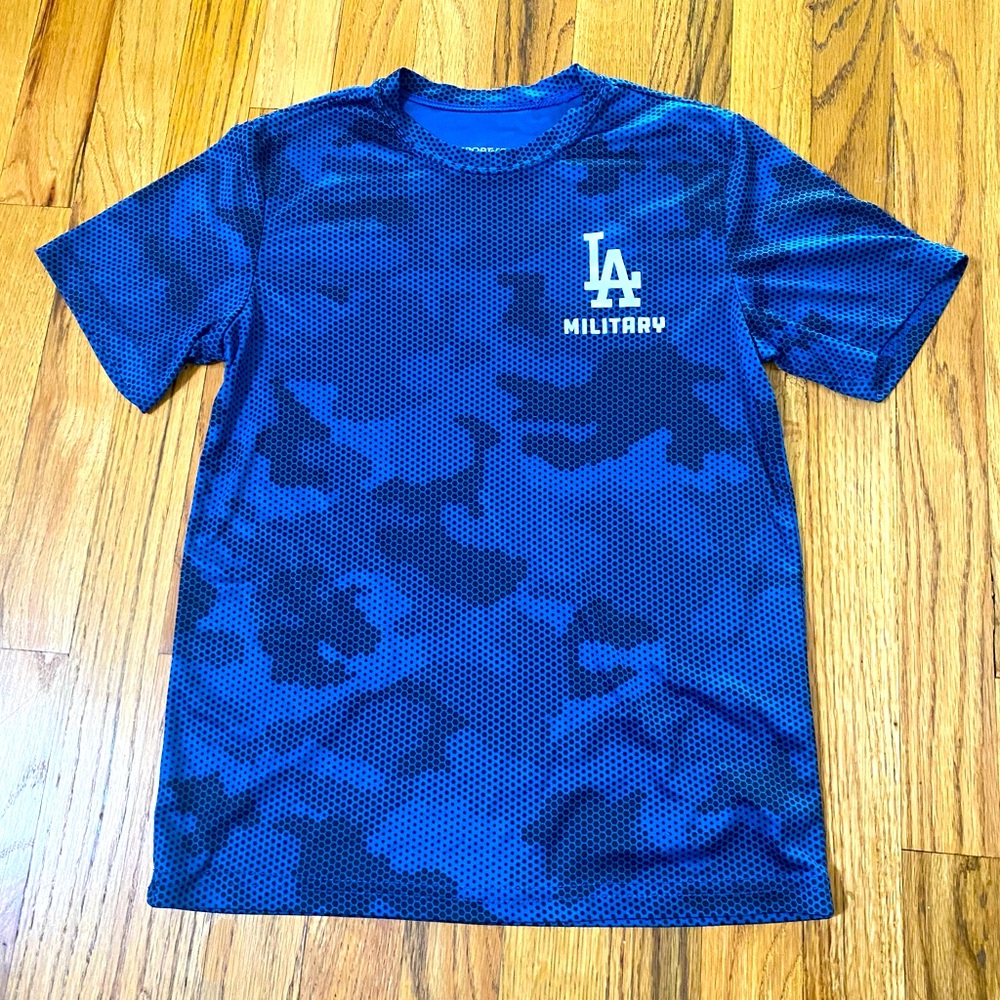 Los Angeles Dodgers MLB Sport-Tek Merchandise Camo Military Shirt Youth Medium